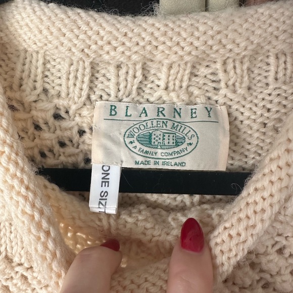 Vintage Chunky Irish Wool Sweater Ivory - Picture 7 of 7